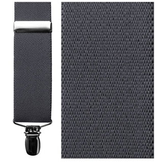Grey Elastic Clip Suspenders