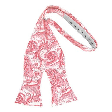 Guava Tapestry Paisley Self Bow Tie