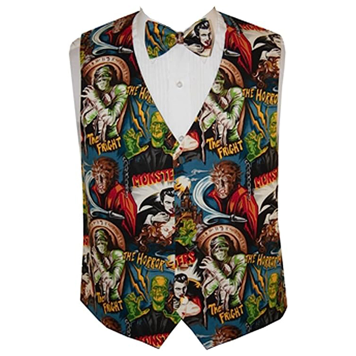 Halloween Monsters Tuxedo Vest