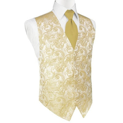 Harvest Maize Tapestry Satin Tuxedo Vest