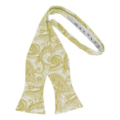 Harvest Maize Tapestry Paisley Self Bow Tie