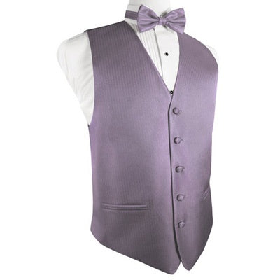 Heather Purple Herringbone Tuxedo Vest