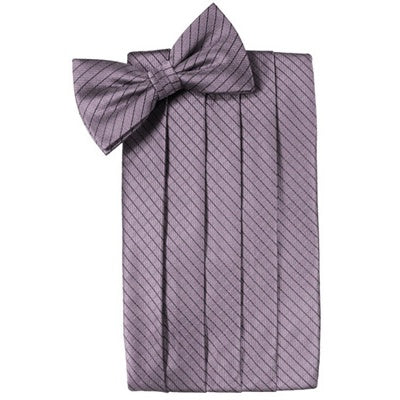 Heather Purple Palermo Cummerbund and Bow Tie Set