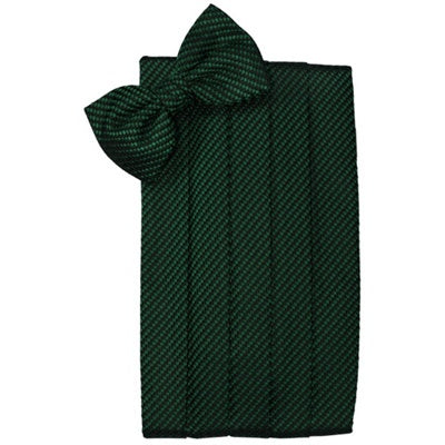 Hunter Green Venetian Cummerbund and Bow Tie Set