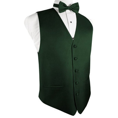 Hunter Green Herringbone Tuxedo Vest