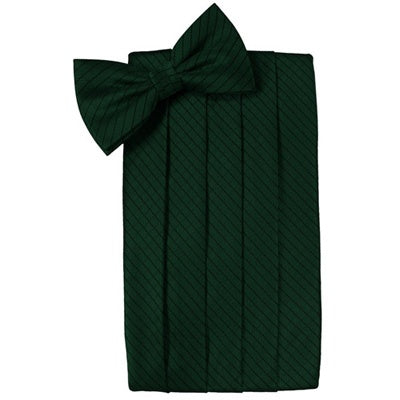 Hunter Green Palermo Cummerbund and Bow Tie Set