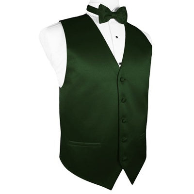 Hunter Green Satin Tuxedo Vest