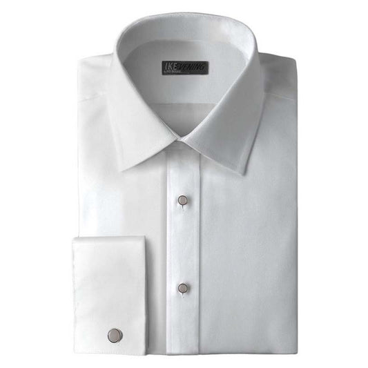 Ike Behar Cotton Slim Fit Twill Laydown Collar Tuxedo Shirt