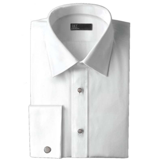 Ike Behar Slim Fit Pique Cotton Laydown Collar Tuxedo Shirt