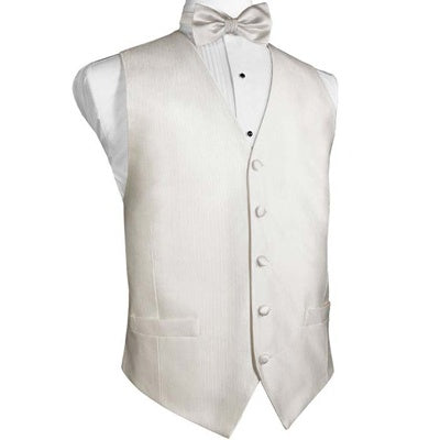 Ivory Silk Faille Tuxedo Vest