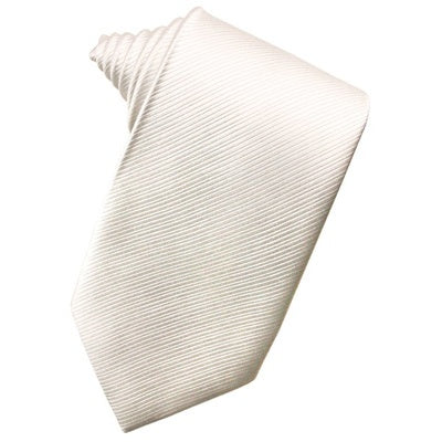 Ivory Faille Silk Necktie