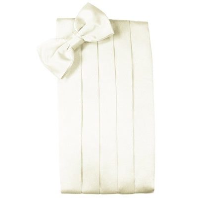 Ivory Silk Cummerbund and Bow Tie Set