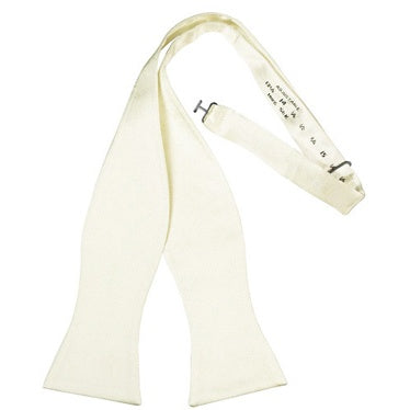 Silk Ivory Self Bow Tie