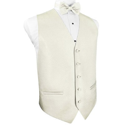 Ivory Venetian Tuxedo Vest