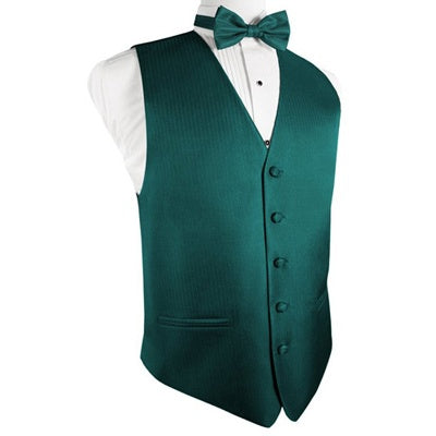 Jade Teal Herringbone Tuxedo Vest