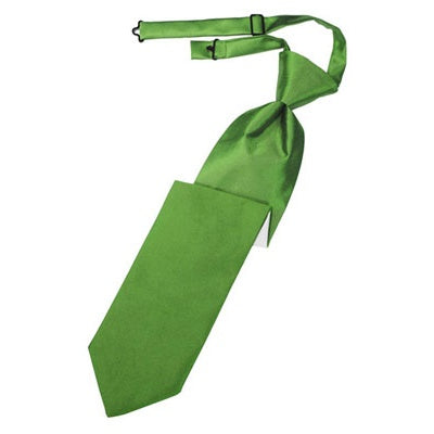 Kelly Green Pre-Tied Solid Satin Necktie