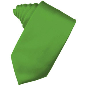 Kelly Green Solid Satin Necktie