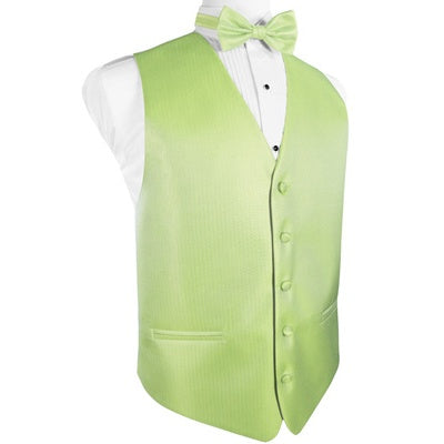 Kiwi Green Herringbone Tuxedo Vest