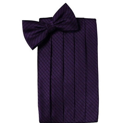 Lapis Purple Palermo Cummerbund and Bow Tie Set