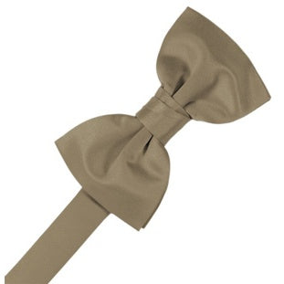 Latte Satin Pre-Tied Bow Tie