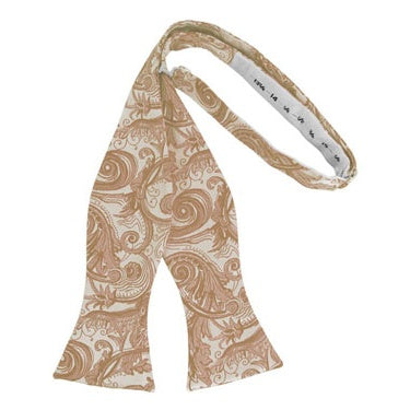 Latte Tapestry Paisley Self Bow Tie