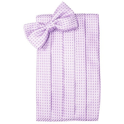 Lavender Venetian Cummerbund and Bow Tie Set