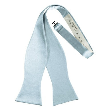 Light Blue Satin Self Bow Tie