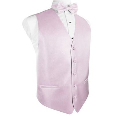 Light Pink Herringbone Tuxedo Vest