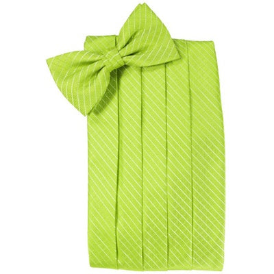 Lime Green Palermo Cummerbund and Bow Tie Set