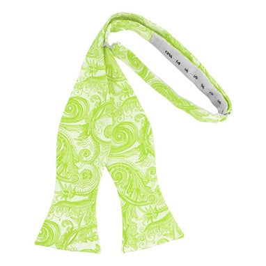 Lime Tapestry Paisley Self Bow Tie