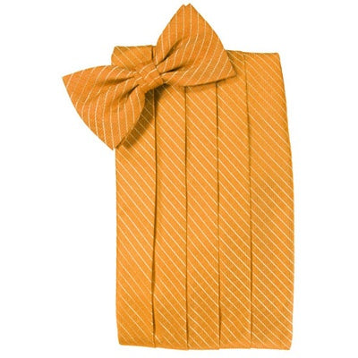 Mandarin Orange Palermo Cummerbund and Bow Tie Set