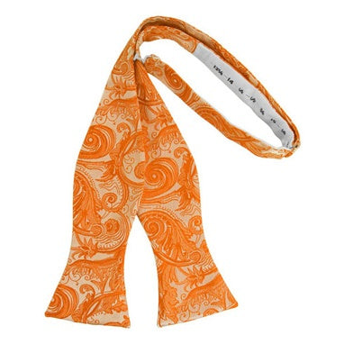 Mandarin Tapestry Paisley Self Bow Tie