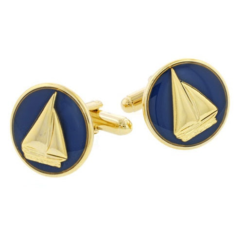 Moonlight Sail Cufflinks Gold