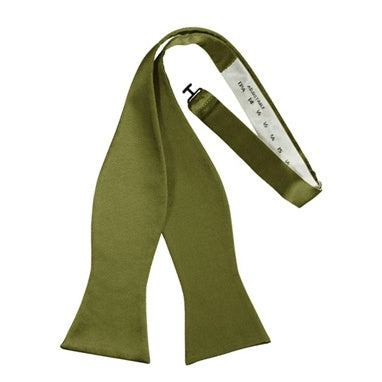 Moss Satin Self Bow Tie