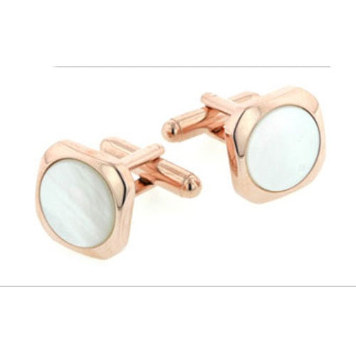 Rose Pink Mother of Pearl Soft Square Cufflinks