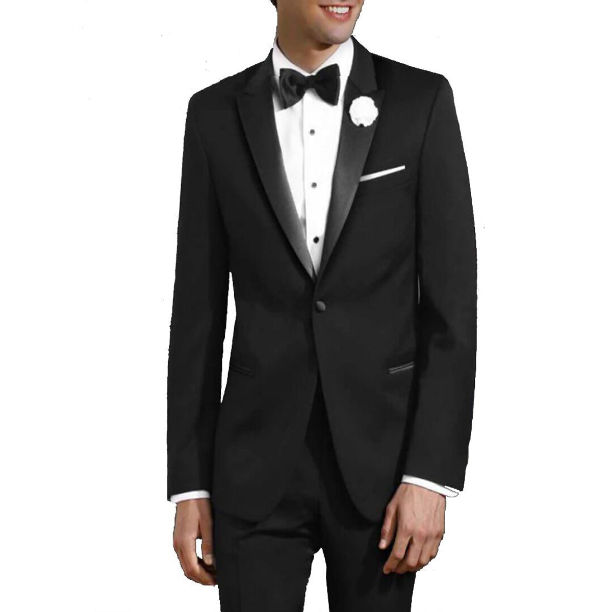 Neil Allyn One Button Peak Lapel Slim Fit Tuxedo