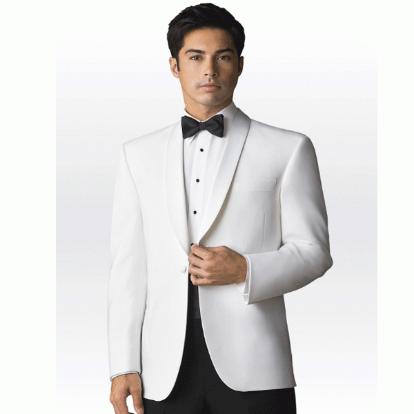 Basic White Dinner Jacket in Standard Fit or Slim Fit