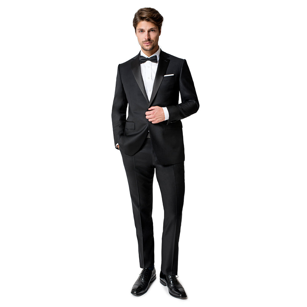 Paul Betenly Black Classic Fit One Button Notch Tuxedo