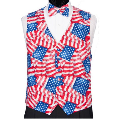 Proud Patriot USA Flag Formal Vest