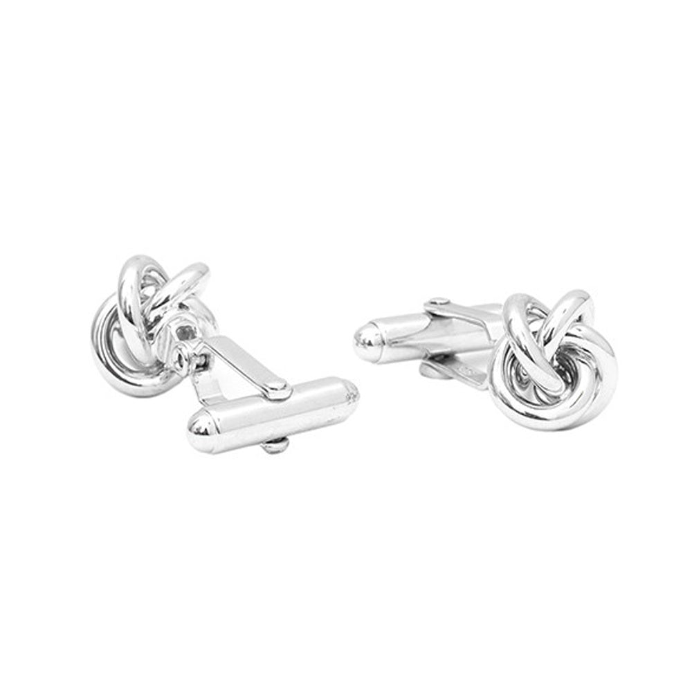 Open Knot Chrome Cufflinks