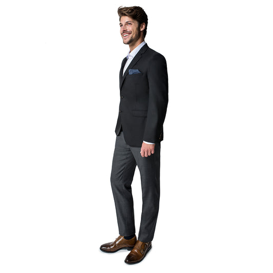 Paul Betenly Men's Trim Fit Black Blazer