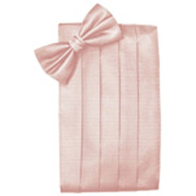 Peach Venetian Cummerbund and Bow Tie Set