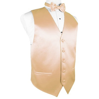 Peach Satin Tuxedo Vest