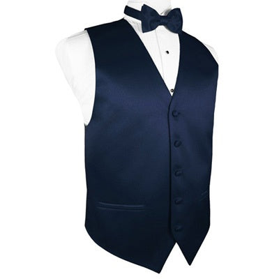 Peacock Blue Satin Tuxedo Vest