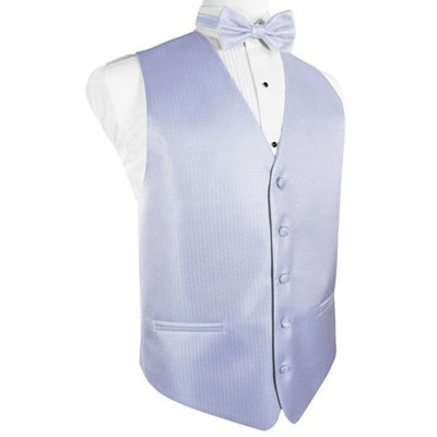 Periwinkle Blue Herringbone Tuxedo Vest