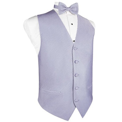 Periwinkle Blue Grid Pattern Tuxedo Vest