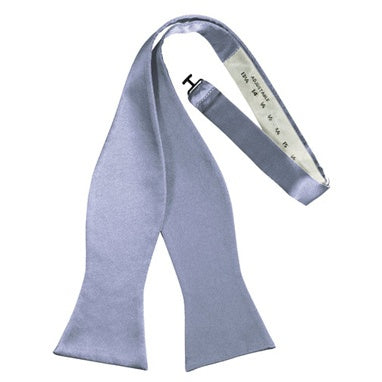 Periwinkle Satin Self Bow Tie