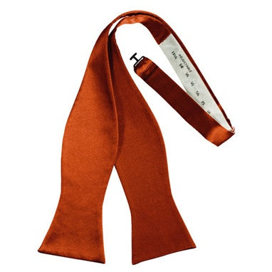 Persimmon Satin Self Bow Tie