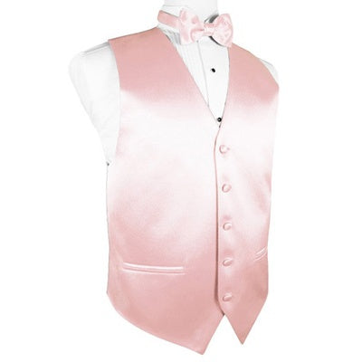 Pink Satin Tuxedo Vest