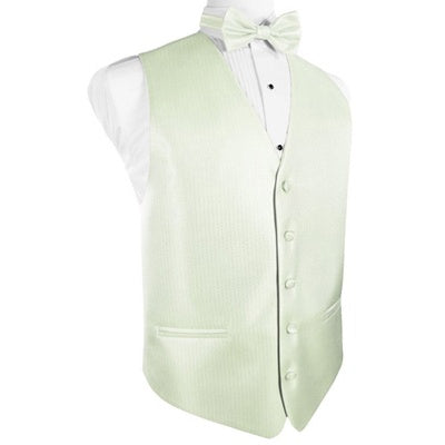 Pistachio Green Herringbone Tuxedo Vest